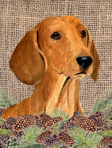 Dachshund House Size Canvas Flag
