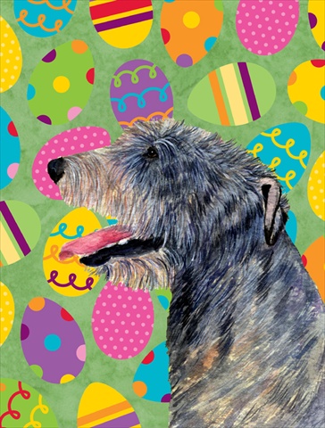 Irish Wolfhound Easter Eggtravaganza Garden Size Flag