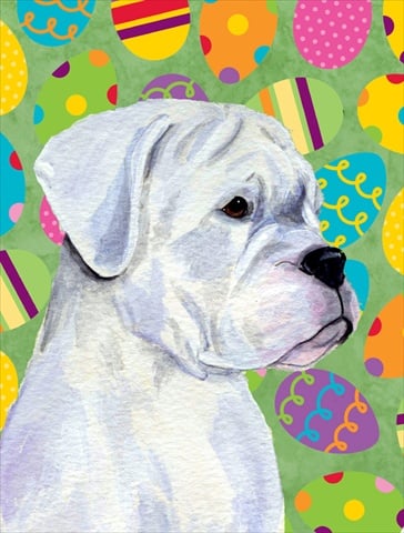 Boxer Easter Eggtravaganza House Size Canvas Flag