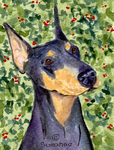 Picture of Carolines Treasures SS8812CHF 28 x 40 In. Doberman Flag Canvas- House Size