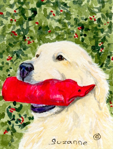 Picture of Carolines Treasures SS8813CHF 28 x 40 In. Golden Retriever Flag Canvas- House Size