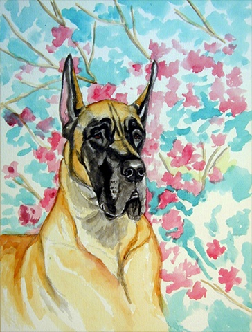 Great Dane Flag Canvas- House Size