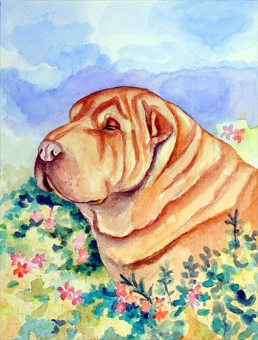 11 x 15 In. Shar Pei Flag, Garden Size
