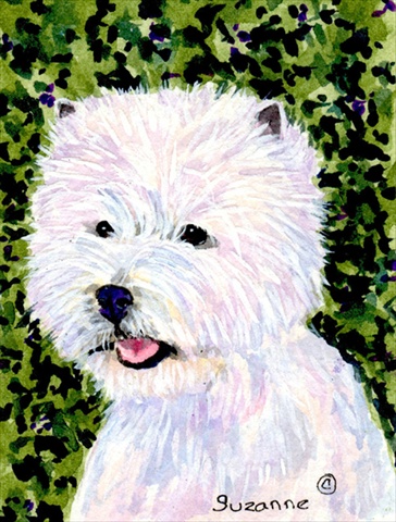 Picture of Carolines Treasures SS8818CHF 28 x 40 In. Westie Flag Canvas- House Size