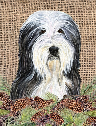 11 x 15 In. Bearded Collie Flag, Garden Size