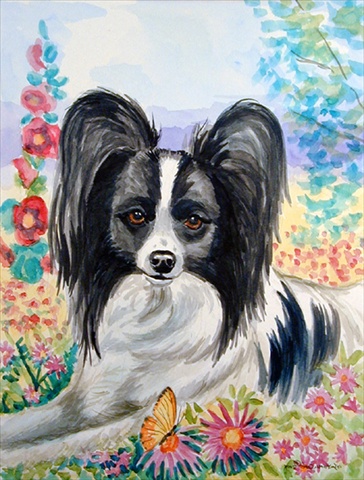 28 x 40 In. Papillon Flag Canvas, House Size