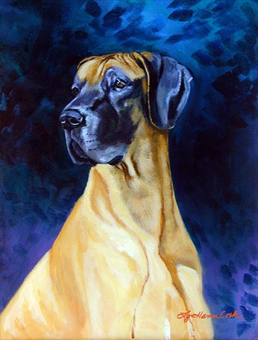 28 x 40 In. Great Dane Flag Canvas, House Size