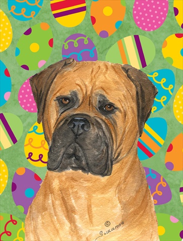 11 x 15 In. Bullmastiff Easter Eggstravaganza Flag, Garden Size