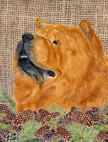 28 x 40 In. Chow Chow Flag Canvas- House Size