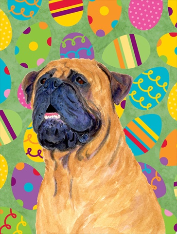 Picture of Carolines Treasures SS4865CHF 28 x 40 In. Mastiff Easter Eggstravaganza Flag Canvas- House Size