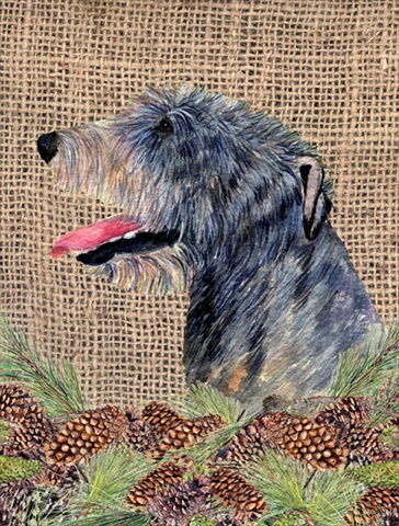 11 x 15 In. Irish Wolfhound Flag, Garden Size