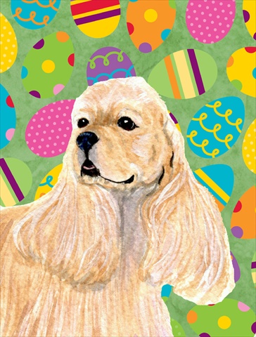Cocker Spaniel Easter Eggstravaganza Flag - Garden Size