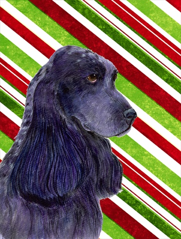 Picture of Carolines Treasures SS4540CHF 28 x 40 In. Cocker Spaniel Candy Cane Holiday Christmas Flag Canvas- House Size