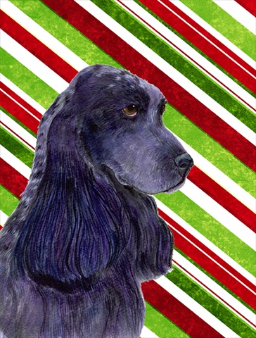 11 x 15 In. Cocker Spaniel Candy Cane Holiday Christmas Flag, Garden Size
