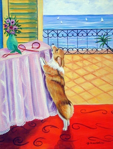 11 x 15 In. Corgi Flag, Garden Size