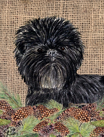Affenpinscher Flag Canvas- House Size