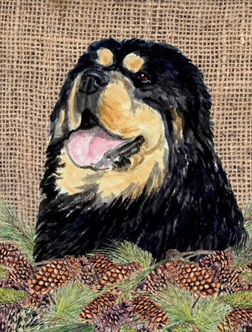 Tibetan Mastiff Flag Canvas- House Size