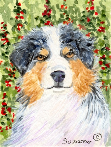 Picture of Carolines Treasures SS8848CHF 28 x 40 In. Australian Shepherd Flag Canvas- House Size