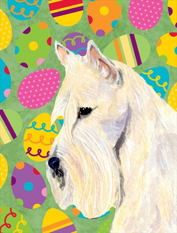 Scottish Terrier Easter Eggstravaganza Flag - Garden Size