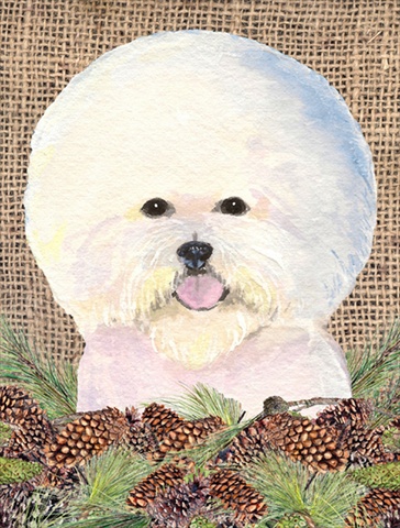 Bichon Frise Flag Canvas- House Size
