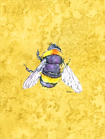 Bee On Yellow Flag Canvas- House Size
