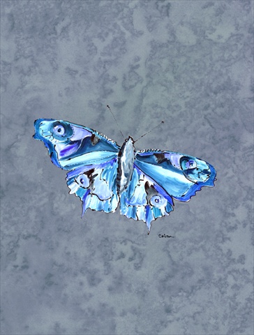 Butterfly On Gray Flag Canvas- House Size