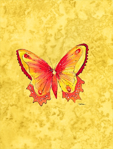 Butterfly On Yellow Flag Canvas- House Size