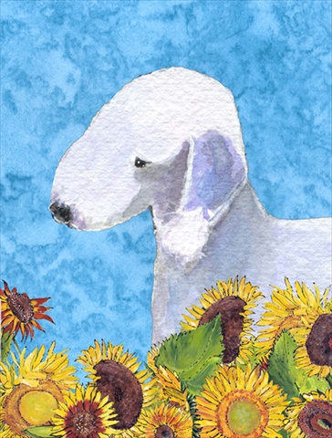 Picture of Carolines Treasures SS4116CHF 28 x 40 In. Bedlington Terrier Flag Canvas- House Size