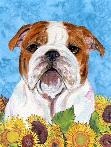 Picture of Carolines Treasures SS4117CHF 28 x 40 In. Bulldog English Flag Canvas- House Size