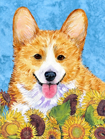 Picture of Carolines Treasures SS4119CHF 28 x 40 In. Corgi Flag Canvas- House Size