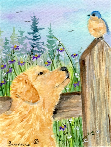 Picture of Carolines Treasures SS8883CHF 28 x 40 In. Golden Retriever Flag Canvas- House Size
