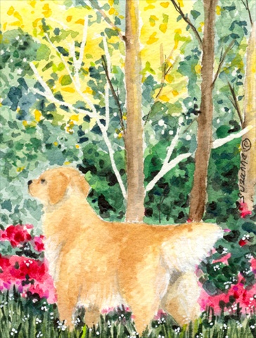 Picture of Carolines Treasures SS8886CHF 28 x 40 In. Golden Retriever Flag Canvas- House Size