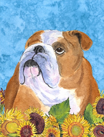 Picture of Carolines Treasures SS4125CHF 28 x 40 In. Bulldog English Flag Canvas- House Size