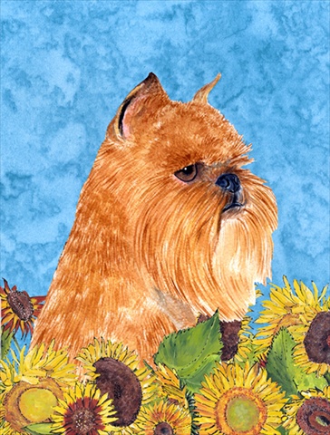 Picture of Carolines Treasures SS4127CHF 28 x 40 In. Brussels Griffon Flag Canvas- House Size
