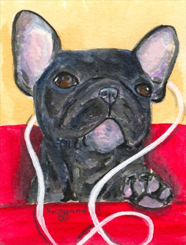 Picture of Carolines Treasures SS8899CHF 28 x 40 In. French Bulldog Flag Canvas- House Size