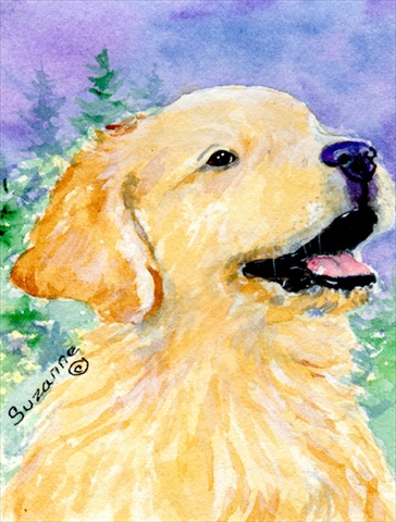 Picture of Carolines Treasures SS8904CHF 28 x 40 In. Golden Retriever Flag Canvas- House Size