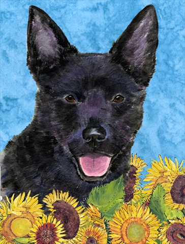 Picture of Carolines Treasures SS4131CHF 28 x 40 In. Australian Kelpie Flag Canvas- House Size