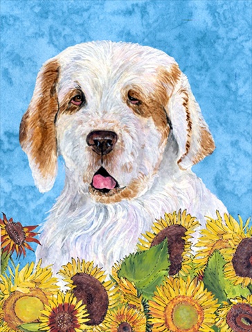Picture of Carolines Treasures SS4133CHF 28 x 40 In. Clumber Spaniel Flag Canvas- House Size