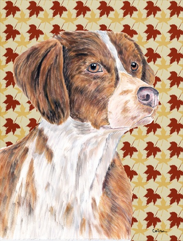 Brittany Fall Leaves Portrait Flag- Garden Size