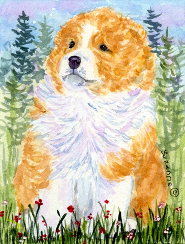 Picture of Carolines Treasures SS8918CHF 28 x 40 In. Sheltie Flag Canvas- House Size