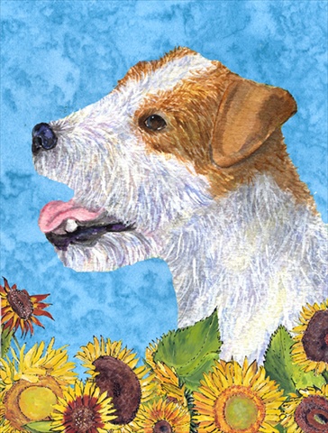 Picture of Carolines Treasures SS4137CHF 28 x 40 In. Jack Russell Terrier Flag Canvas- House Size