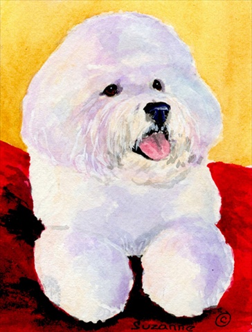 Picture of Carolines Treasures SS8921CHF 28 x 40 In. Bichon Frise Flag Canvas- House Size