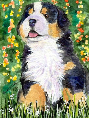 Picture of Carolines Treasures SS8955CHF 28 x 40 In. Bernese Mountain Dog Flag Canvas- House Size