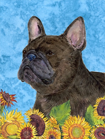 Picture of Carolines Treasures SS4152CHF 28 x 40 In. French Bulldog Flag Canvas- House Size