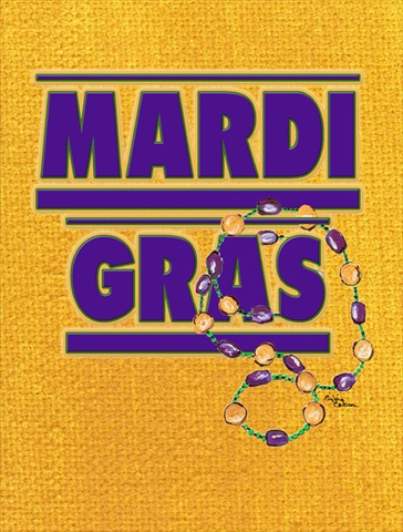 11 x 15 In. Mardi Gras Flag, Garden Size