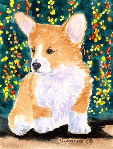 Picture of Carolines Treasures SS8967CHF 28 x 40 In. Corgi Flag Canvas- House Size