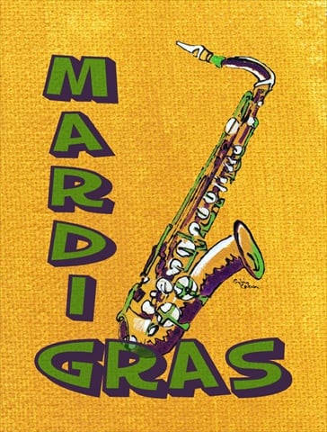 8366GF 11 x 15 In. Mardi Gras Flag- Garden Size