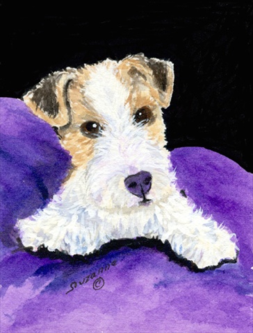 Picture of Carolines Treasures SS8971CHF 28 x 40 In. Fox Terrier Flag Canvas- House Size
