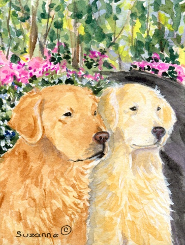 Picture of Carolines Treasures SS8974CHF 28 x 40 In. Golden Retriever Flag Canvas- House Size