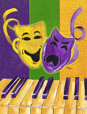 11 x 15 In. Mardi Gras Flag, Garden Size